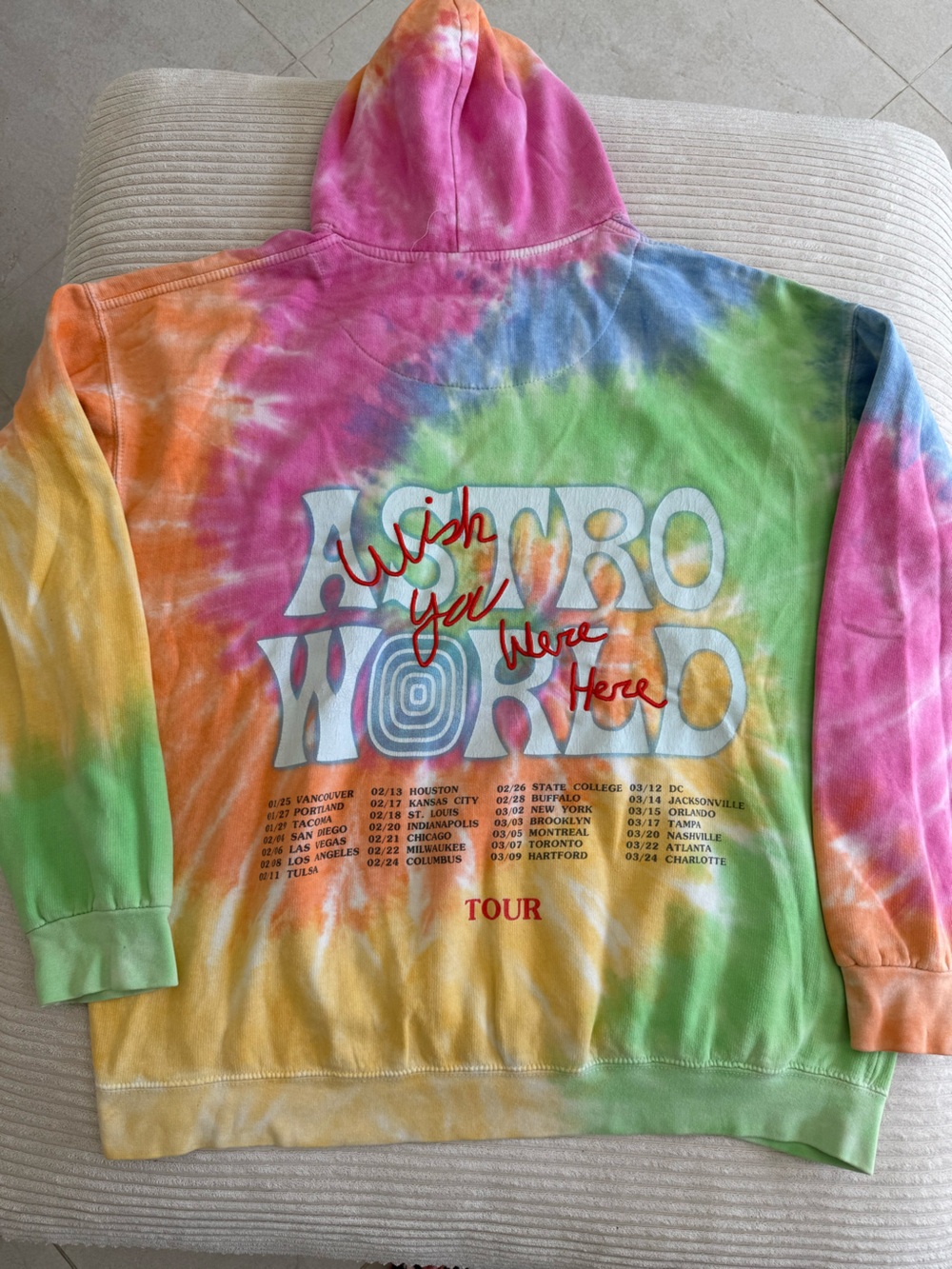 TRAVIS SCOTT OFFICIAL ASTROWORLD “Wish You Were Here” Tour Hoodie